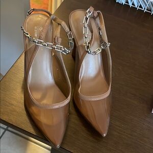 Call It Spring Brown Leather Stiletto Heels